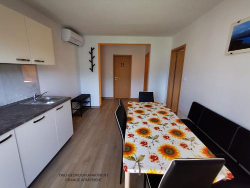 kitchen and dining room